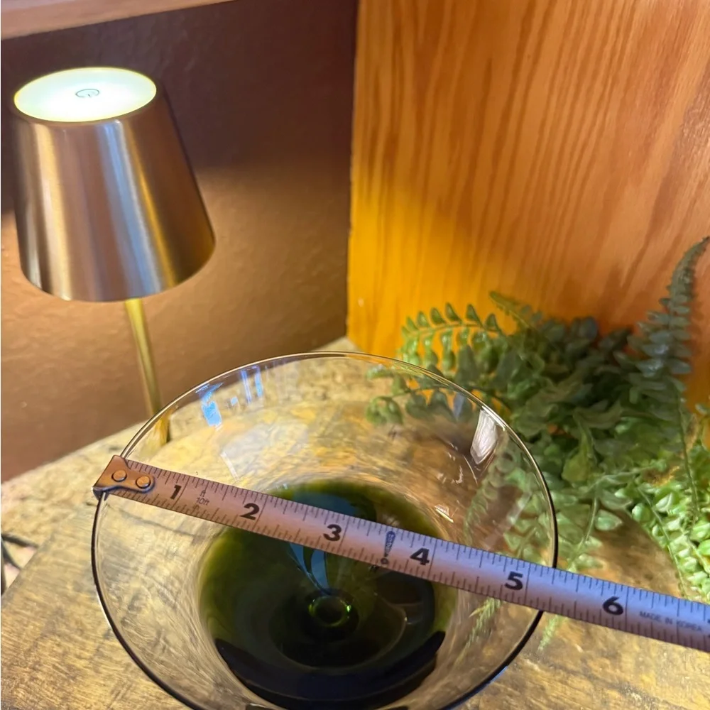 Pier 1 Imports Elemental Green Martini Glasses– Large Coupe Cocktail Glasses (4)